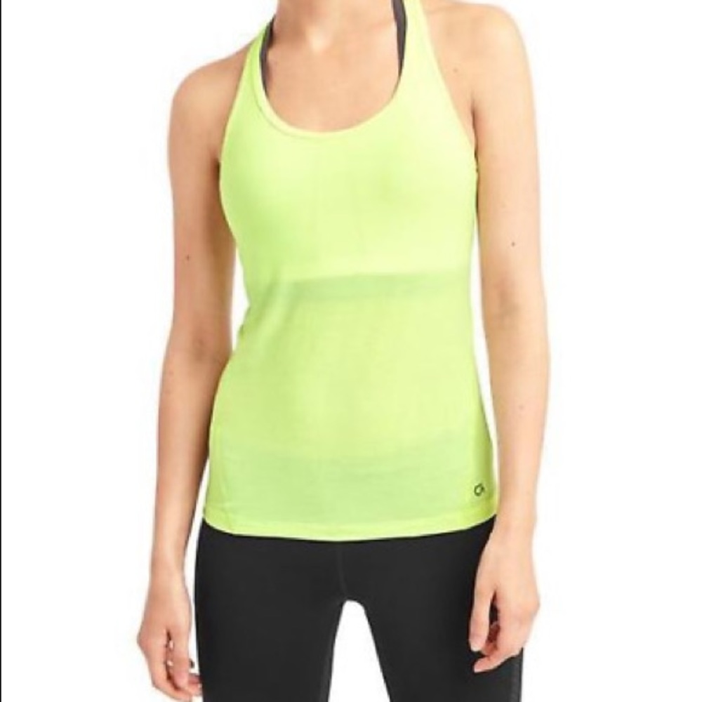 GapFit Neon Yellow Racerback Tank